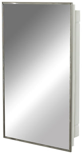 Zenith 105 Medicine Cabinet, 16-1/8 in OAW, 4-1/2 in OAD, 26-1/8 in OAH, Plastic/Stainless Steel, 2-Shelf
